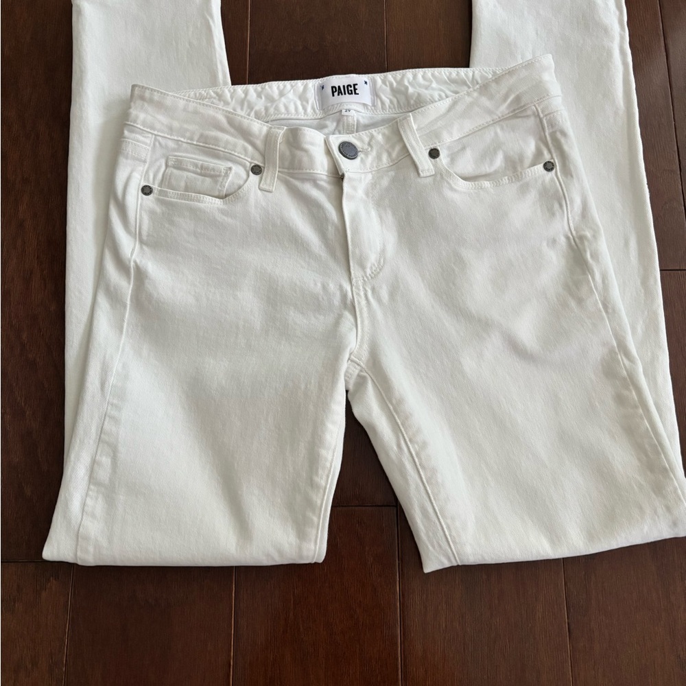 PAIGE Women's Skyline Ankle Peg White Jeans